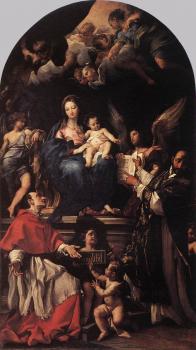Carlo Maratta : Madonna and Child Enthroned with Angels and Saints